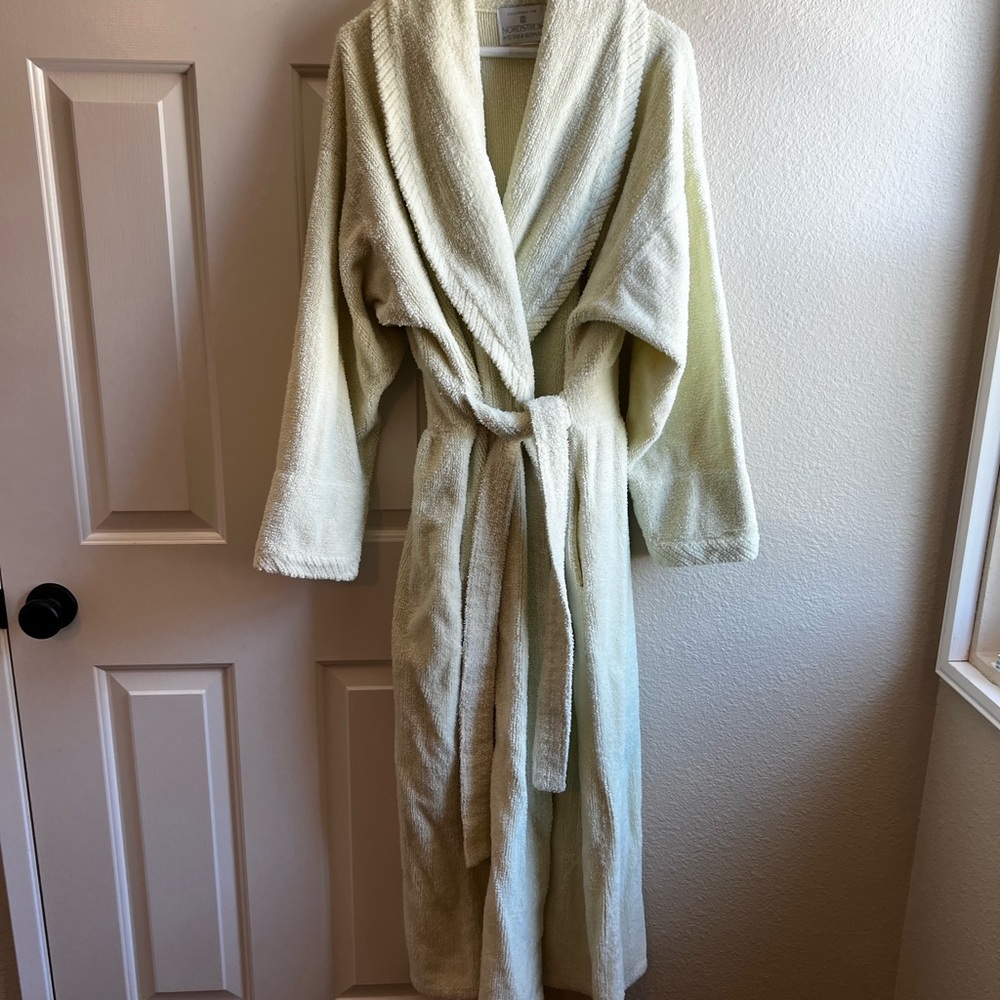 Nordstrom Women's Plush Shawl Collar Robe in soft pastel green